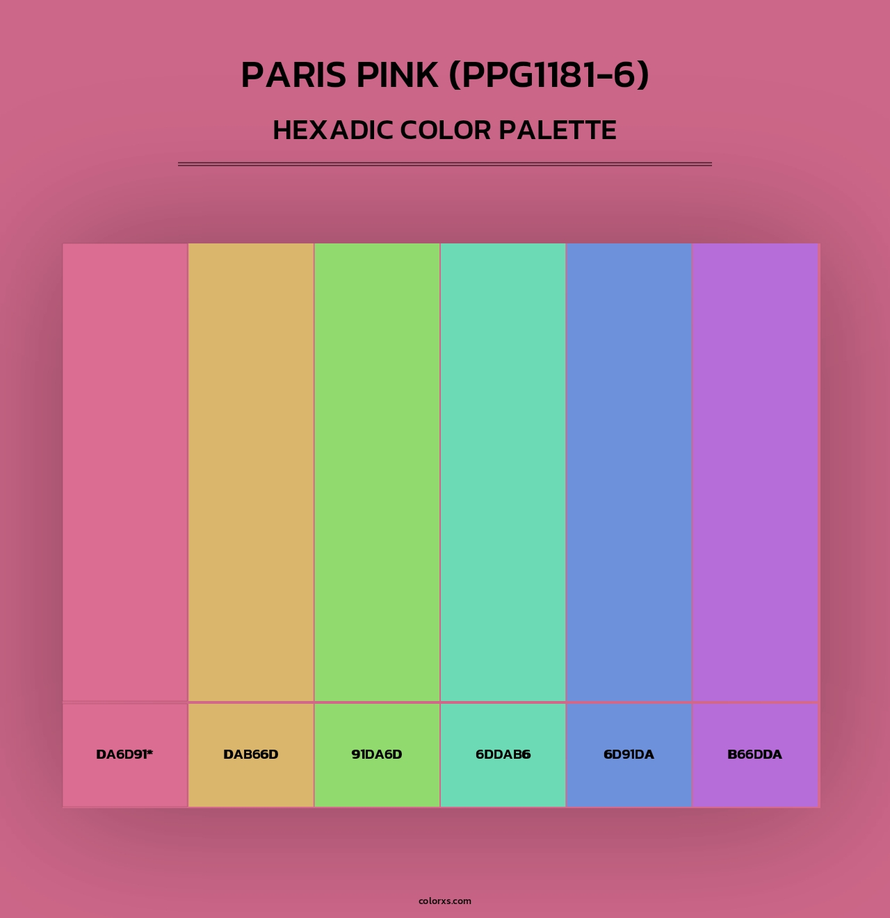 Paris Pink (PPG1181-6) - Hexadic Color Palette