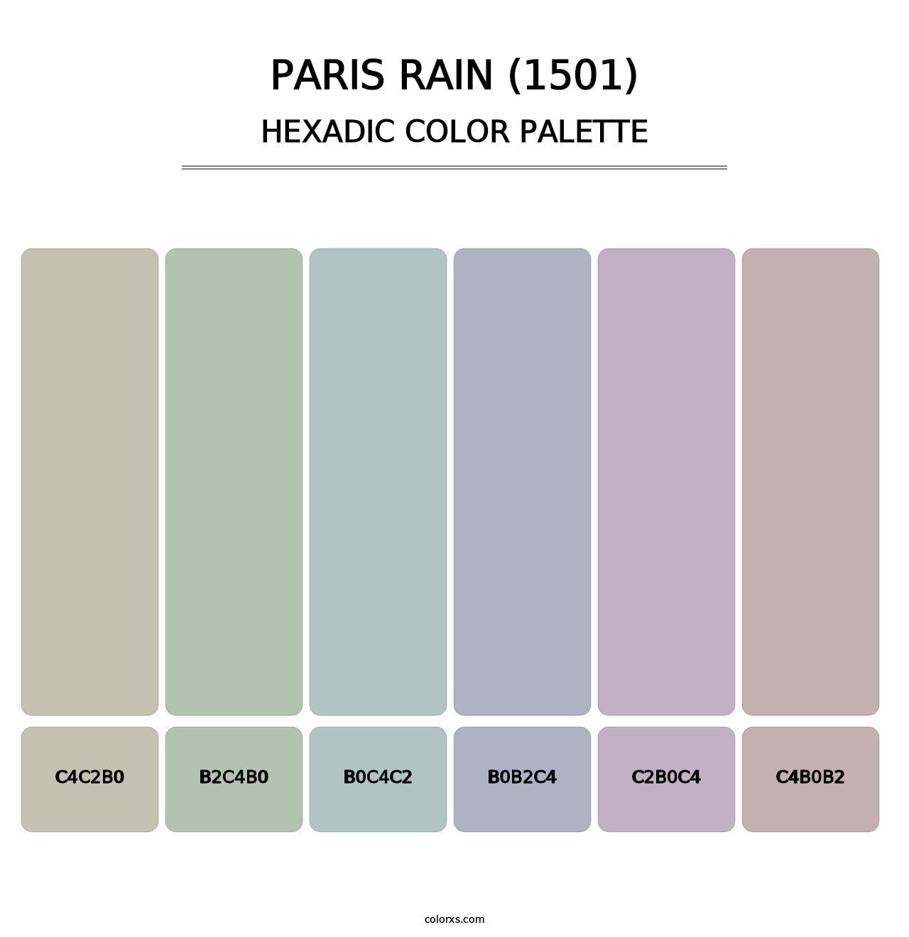 Paris Rain (1501) - Hexadic Color Palette