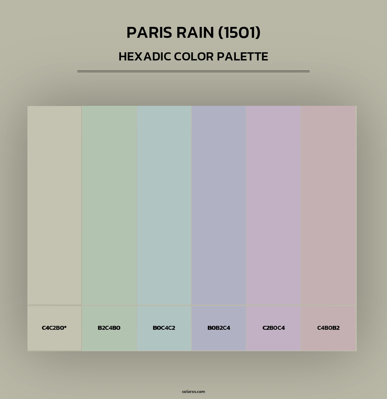 Paris Rain (1501) - Hexadic Color Palette