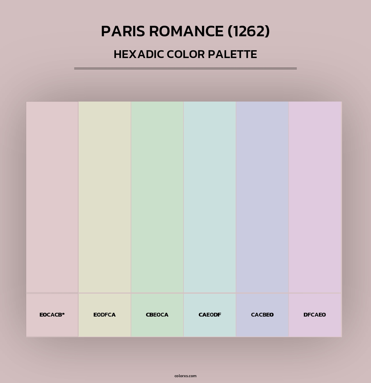 Paris Romance (1262) - Hexadic Color Palette