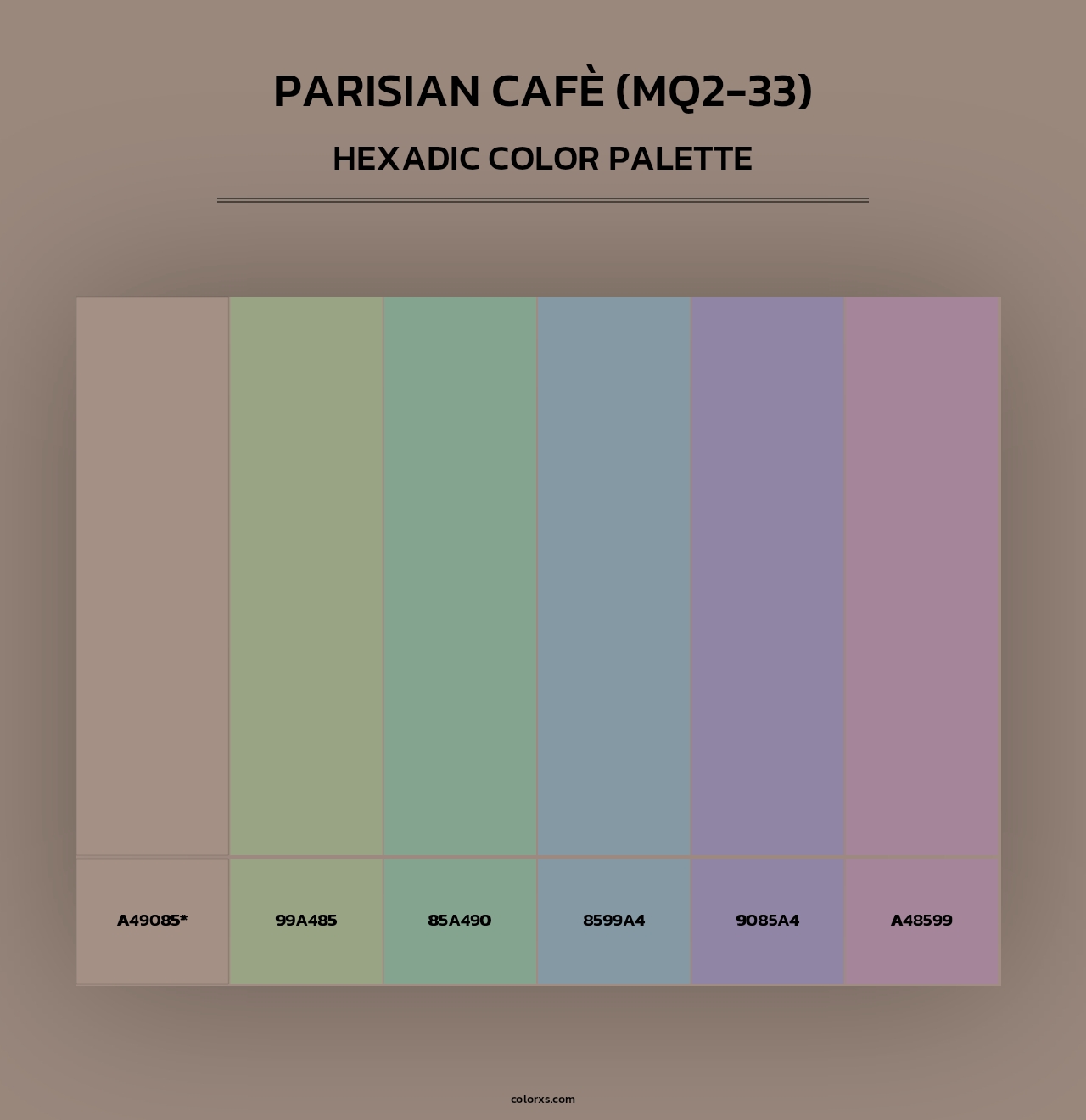 Parisian Cafè (MQ2-33) - Hexadic Color Palette