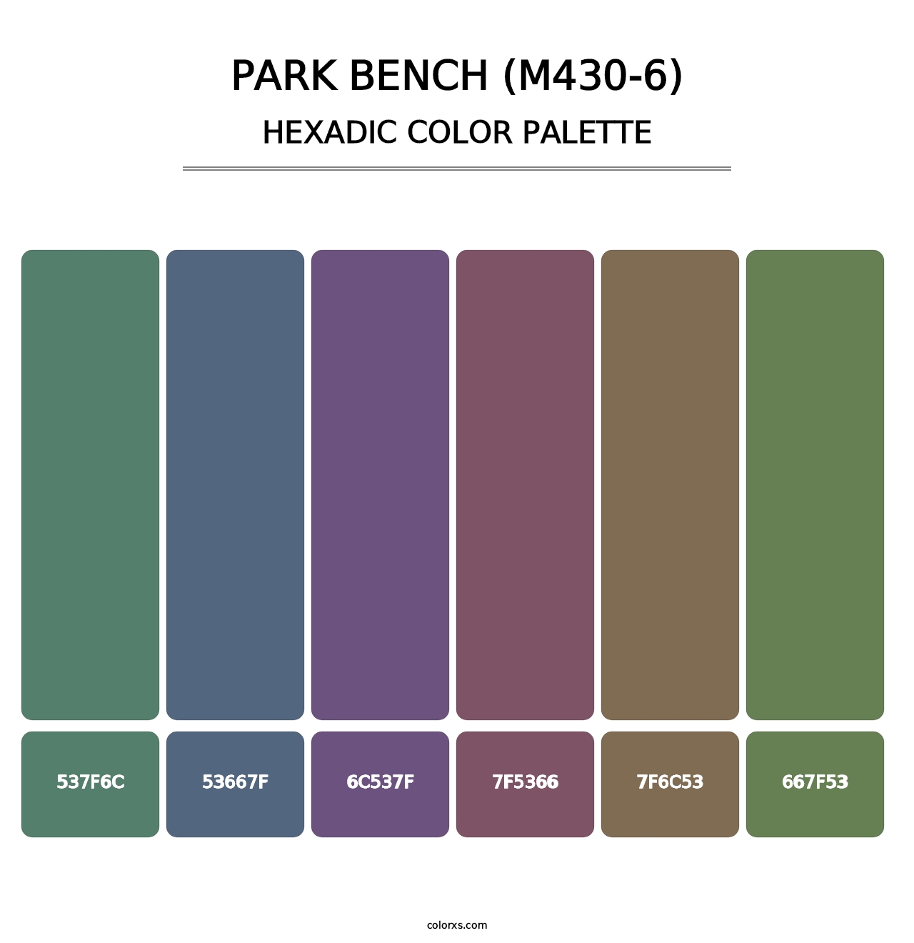 Park Bench (M430-6) - Hexadic Color Palette