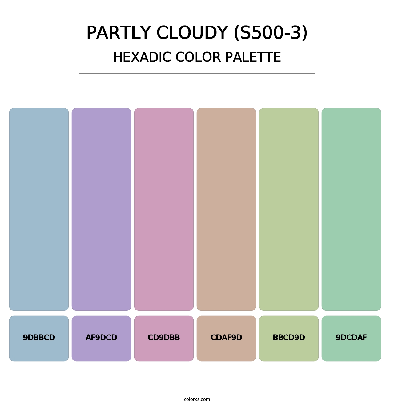 Partly Cloudy (S500-3) - Hexadic Color Palette