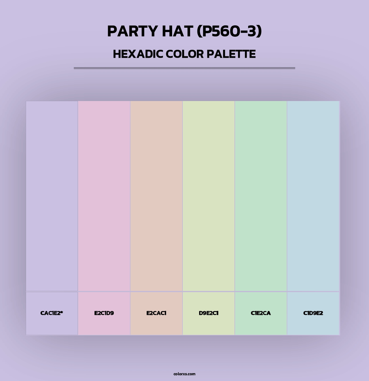Party Hat (P560-3) - Hexadic Color Palette