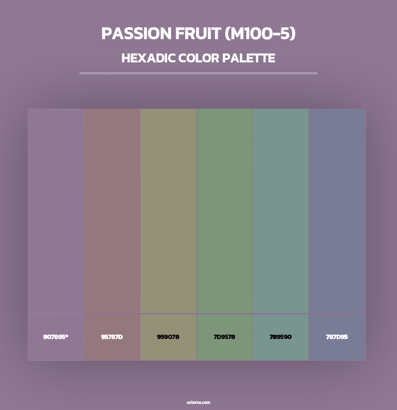 Passion Fruit (M100-5) - Hexadic Color Palette