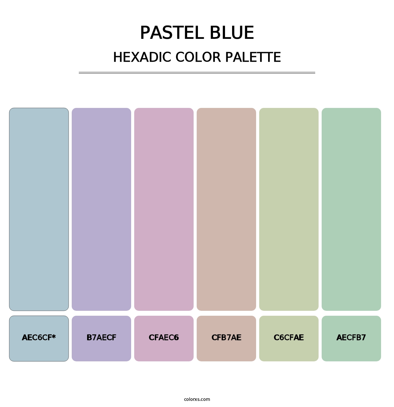 Pastel Blue - Hexadic Color Palette