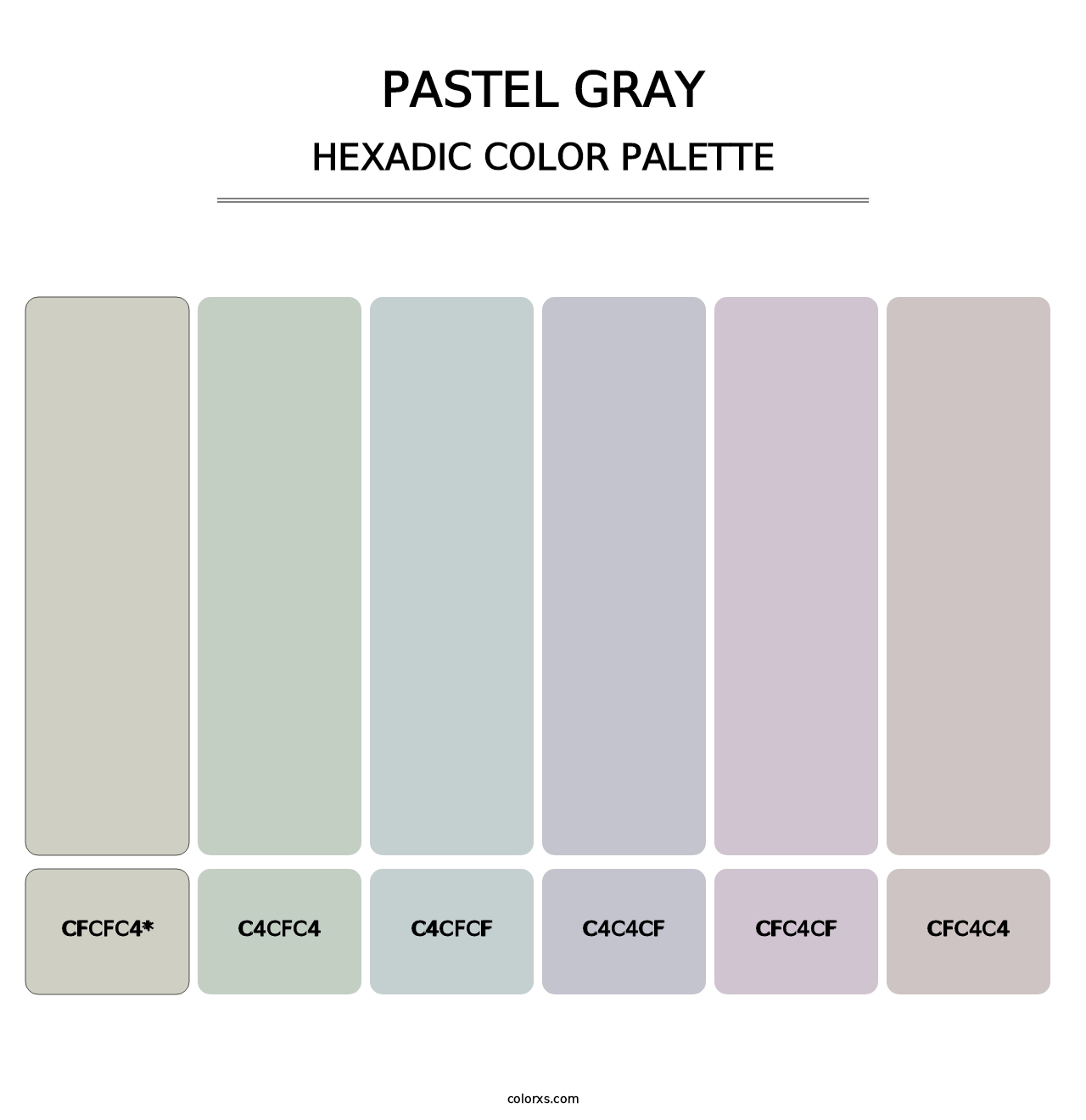Pastel Gray - Hexadic Color Palette