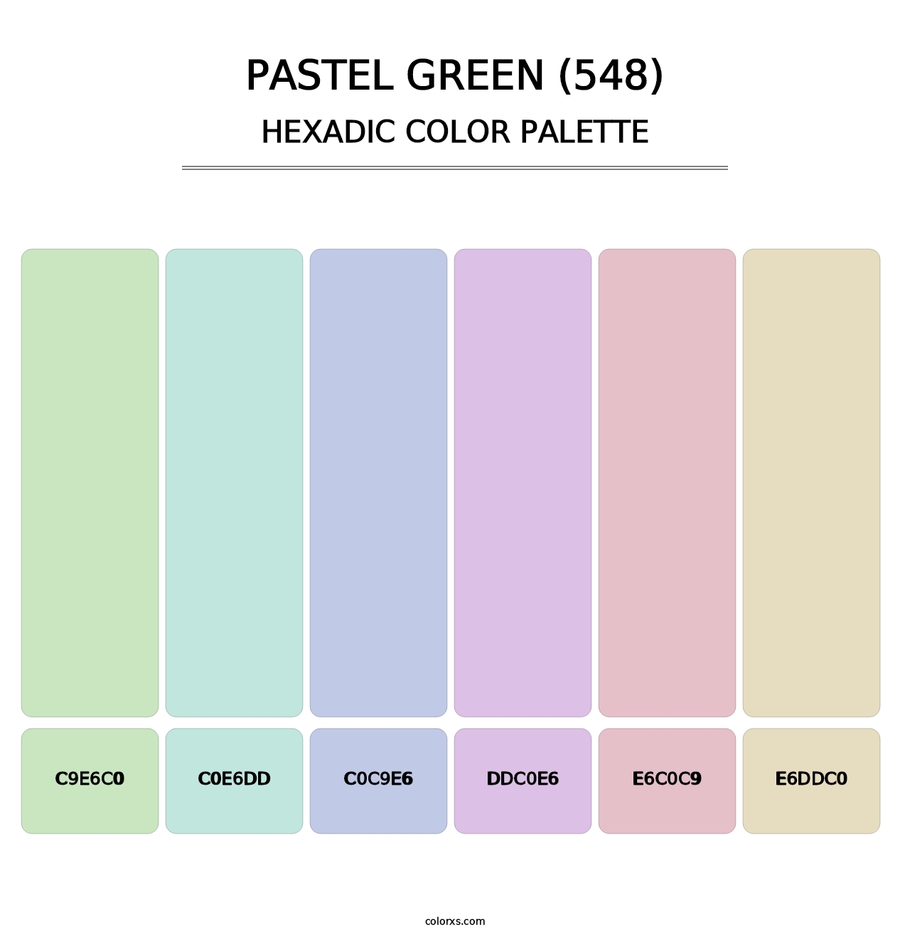 Pastel Green (548) - Hexadic Color Palette