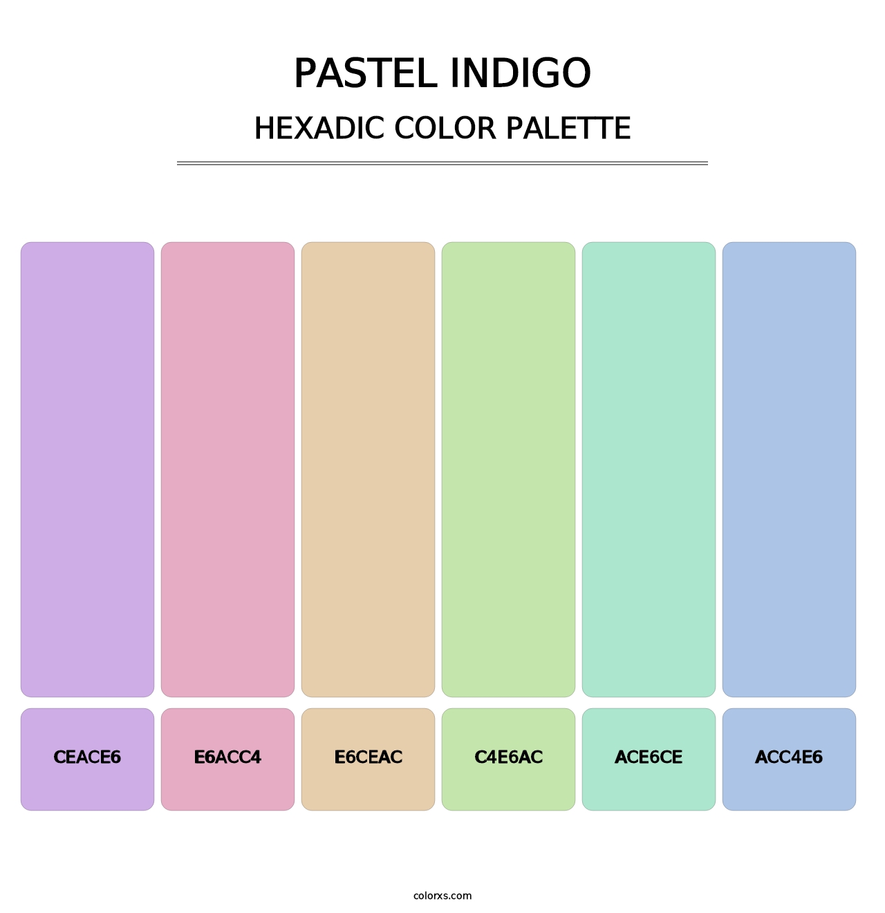 Pastel Indigo - Hexadic Color Palette