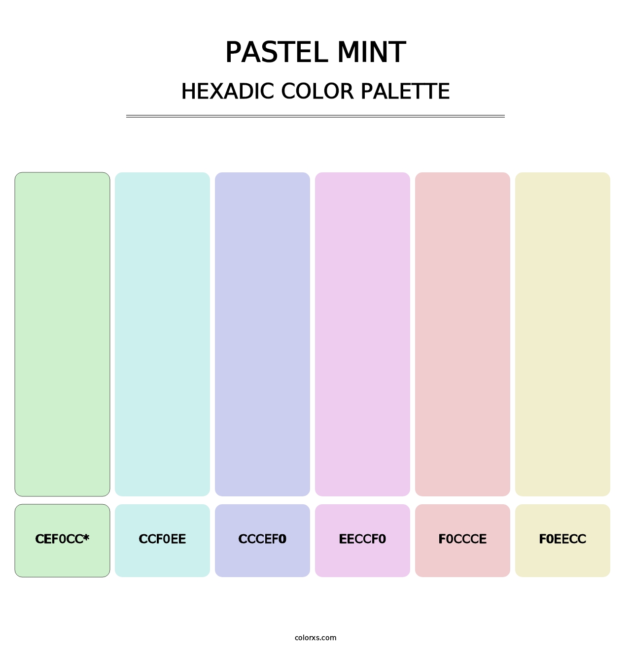 Pastel Mint - Hexadic Color Palette