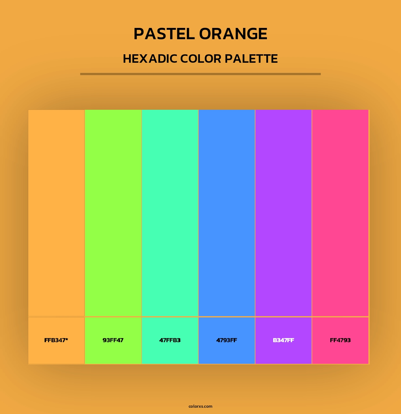 Pastel Orange - Hexadic Color Palette