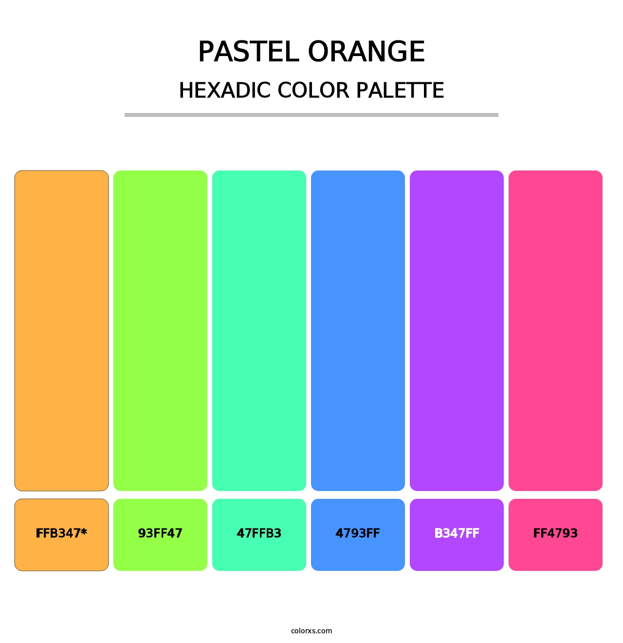 Pastel Orange - Hexadic Color Palette
