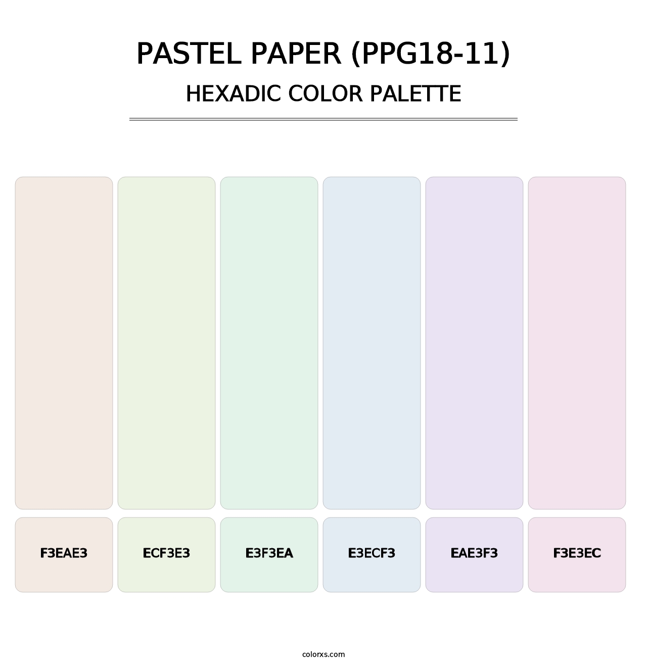 Pastel Paper (PPG18-11) - Hexadic Color Palette