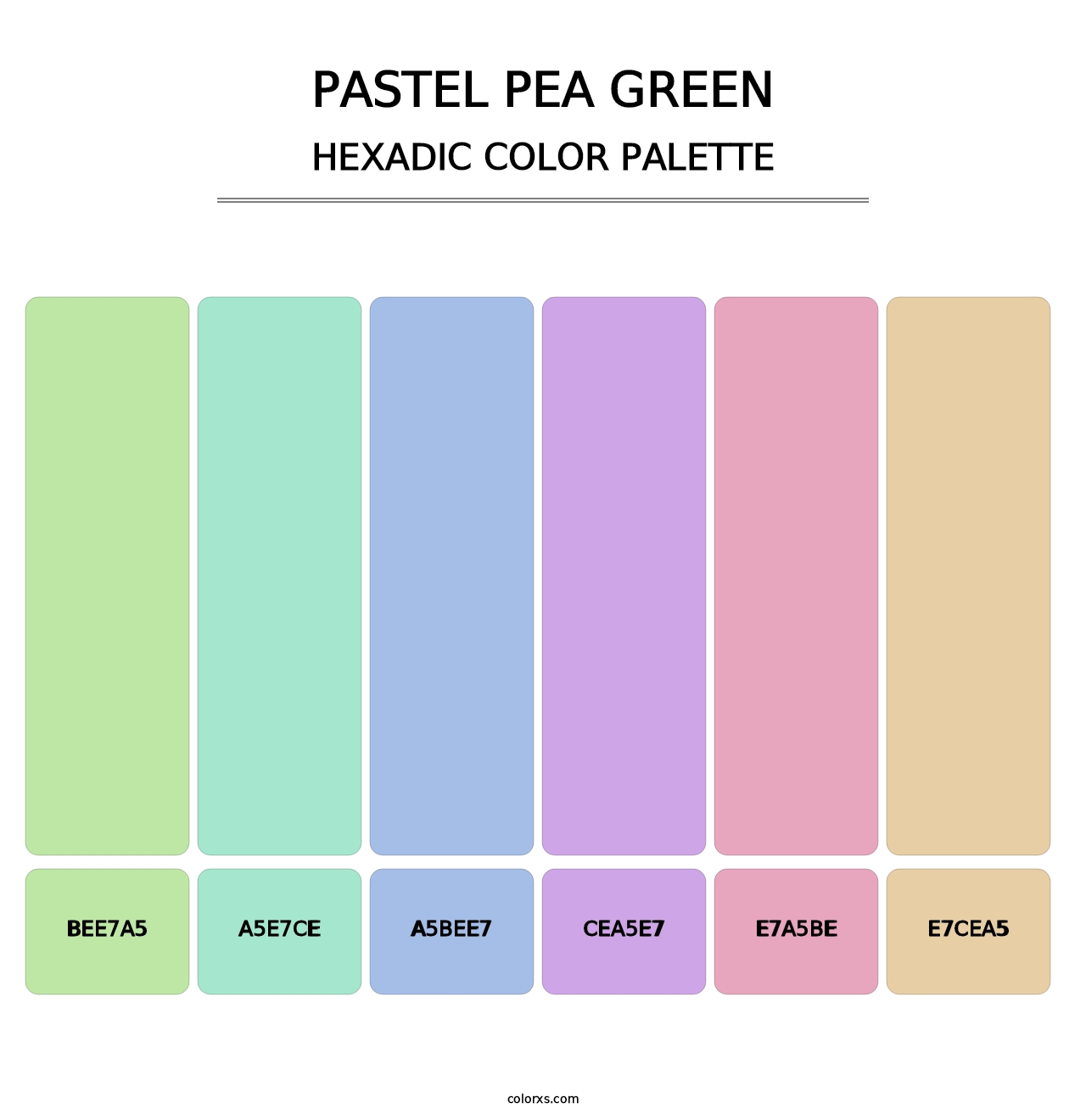 Pastel Pea Green - Hexadic Color Palette