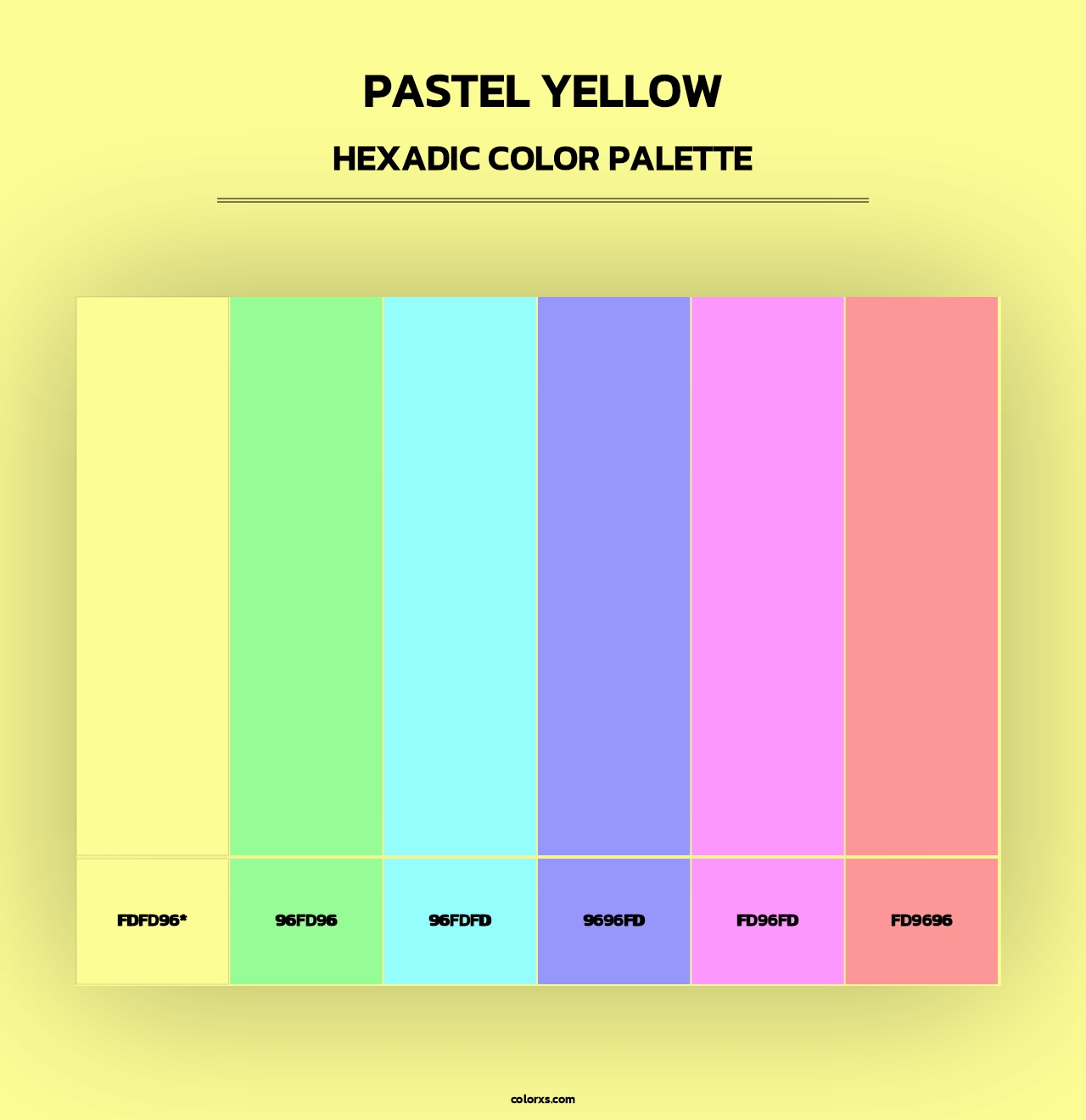 Pastel Yellow - Hexadic Color Palette