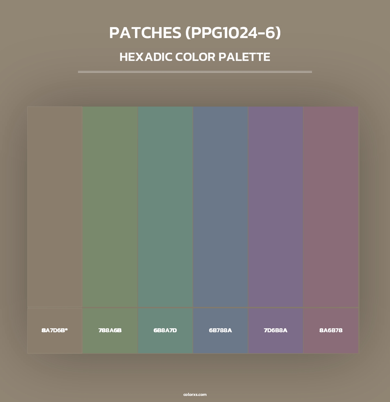 Patches (PPG1024-6) - Hexadic Color Palette