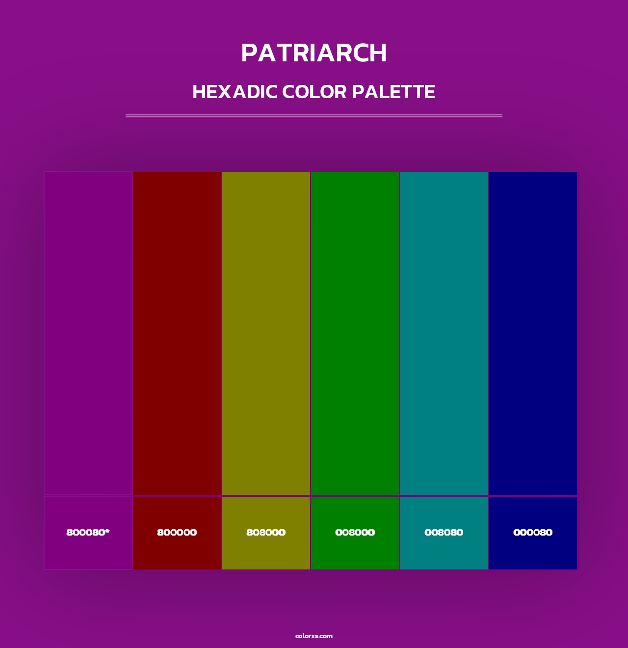 Patriarch - Hexadic Color Palette