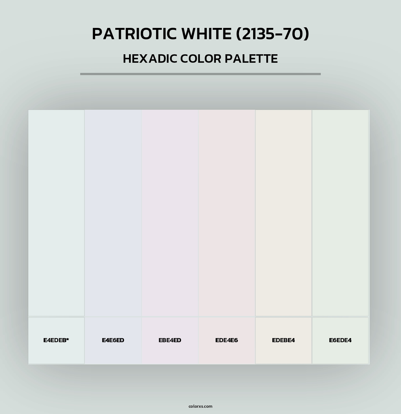 Patriotic White (2135-70) - Hexadic Color Palette