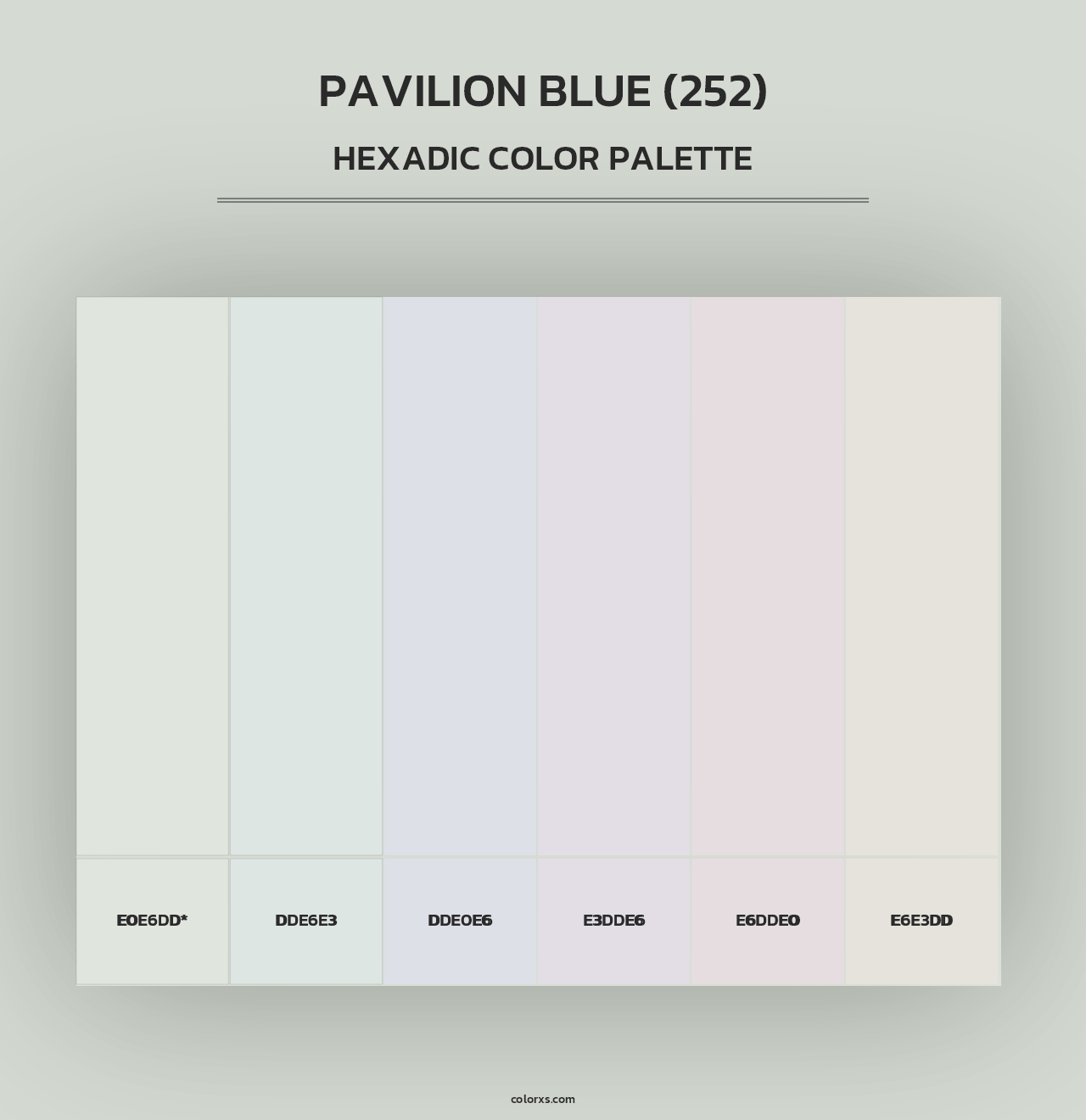 Pavilion Blue (252) - Hexadic Color Palette