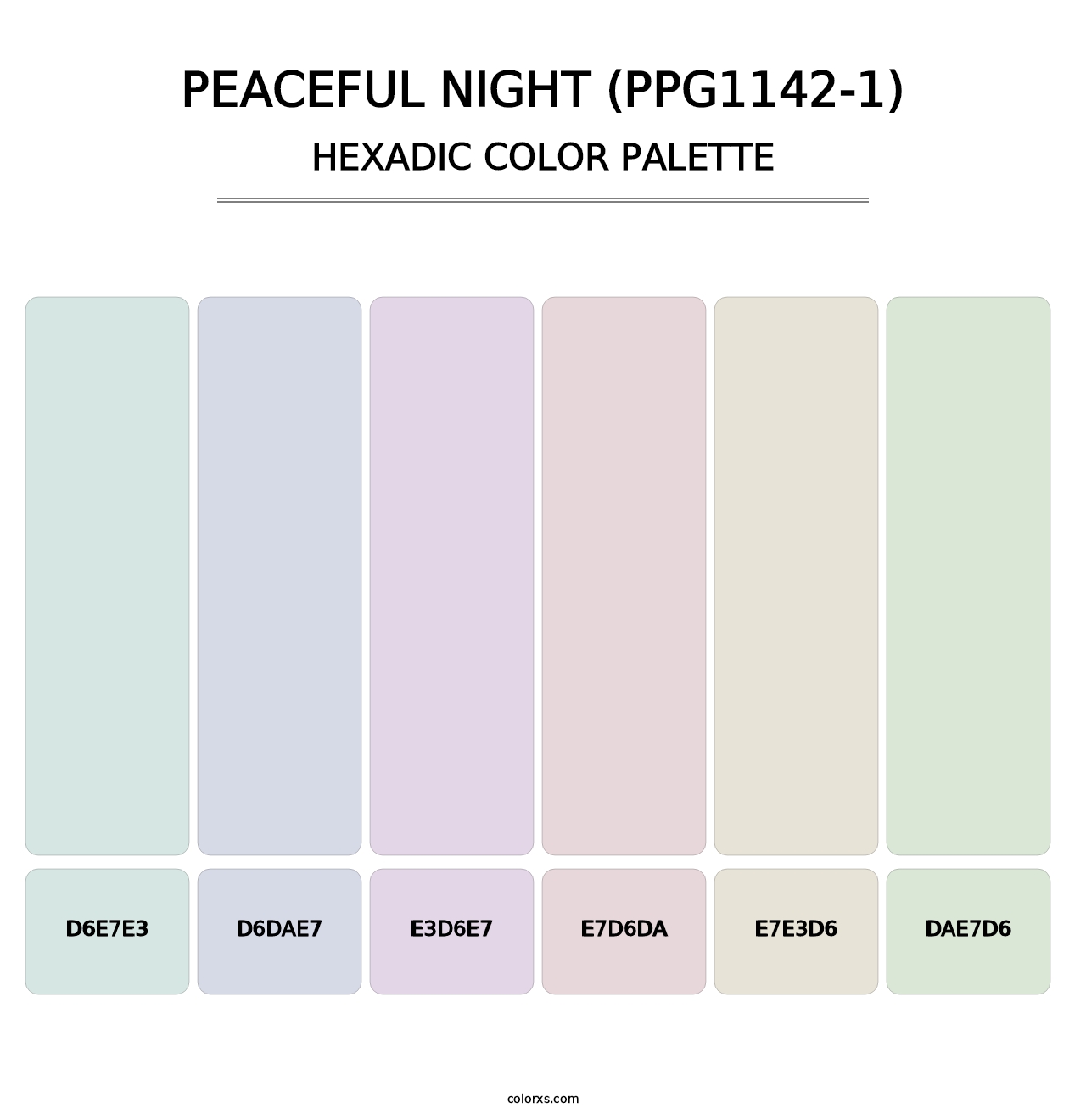 Peaceful Night (PPG1142-1) - Hexadic Color Palette