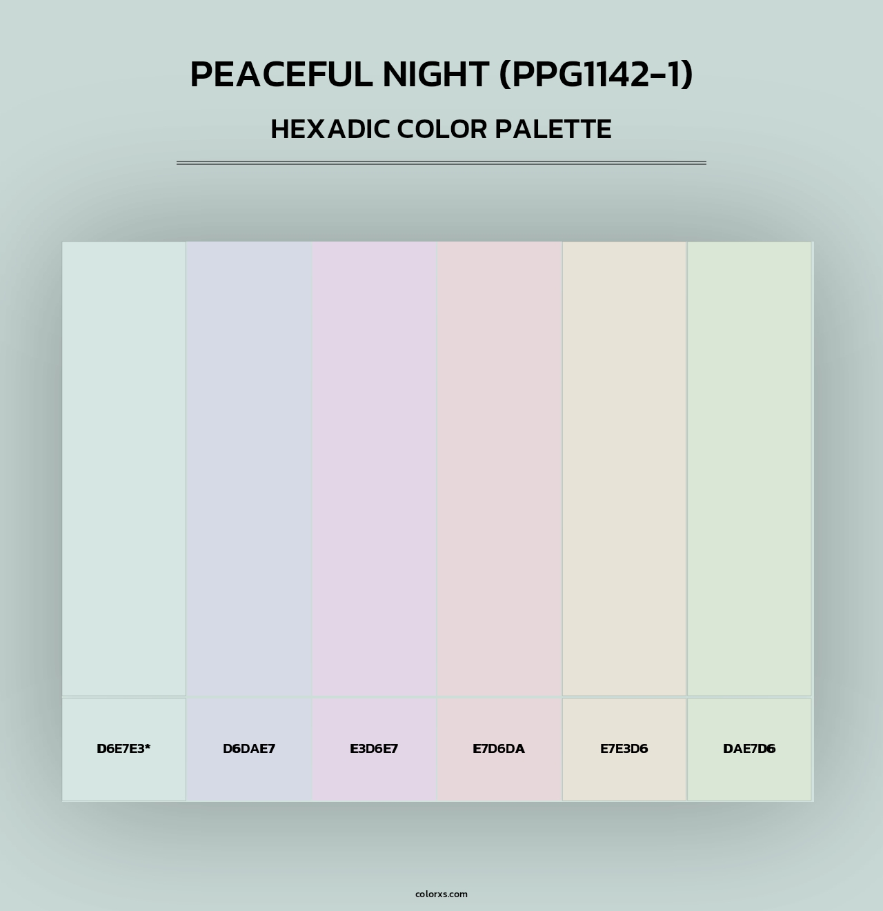 Peaceful Night (PPG1142-1) - Hexadic Color Palette