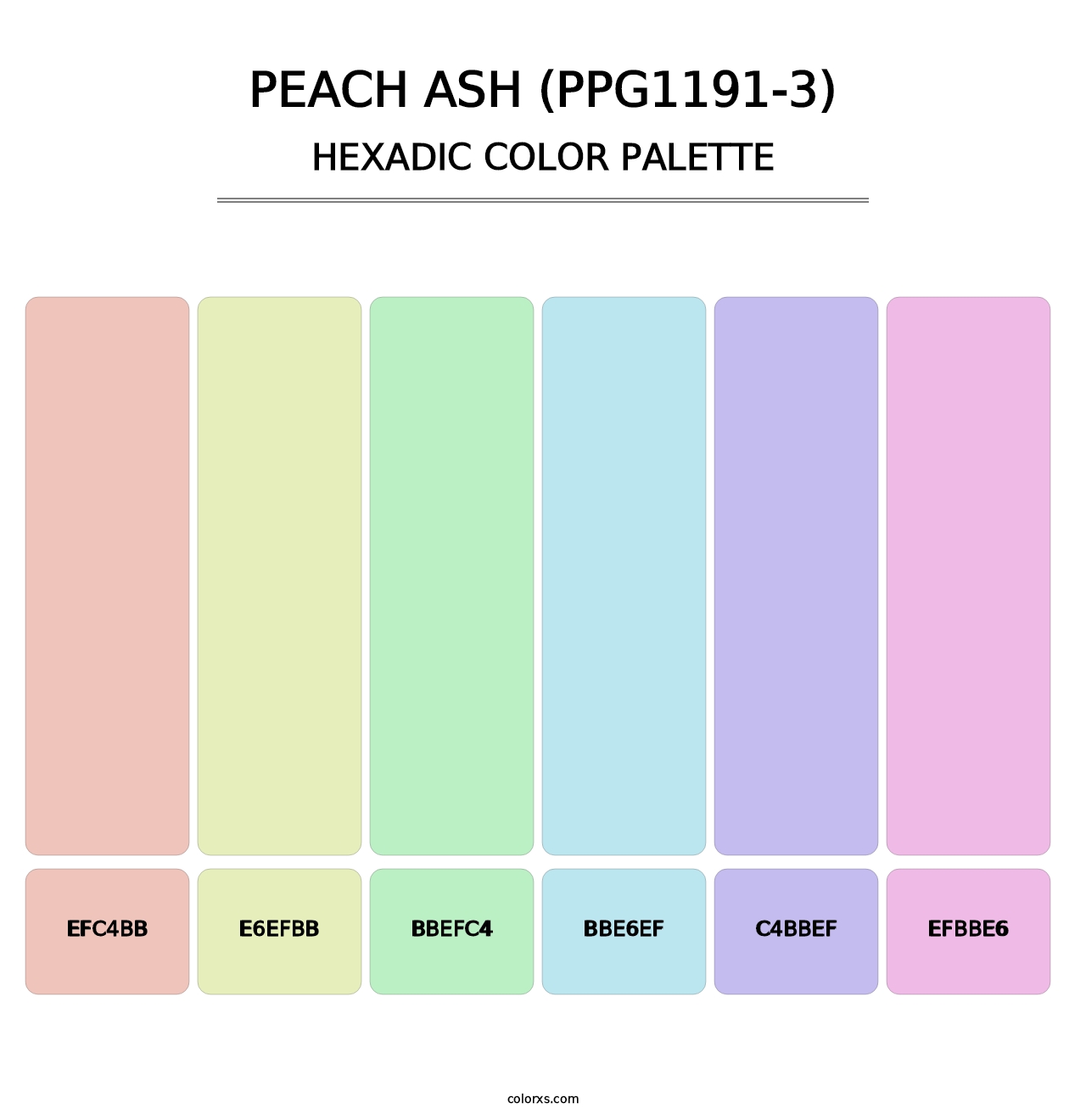 Peach Ash (PPG1191-3) - Hexadic Color Palette