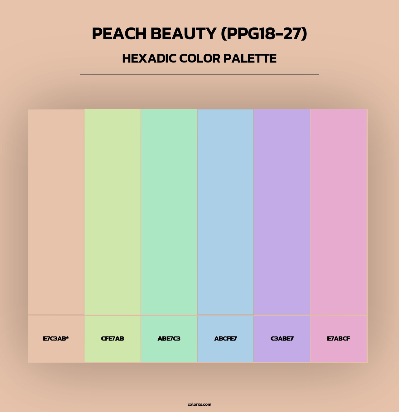 Peach Beauty (PPG18-27) - Hexadic Color Palette