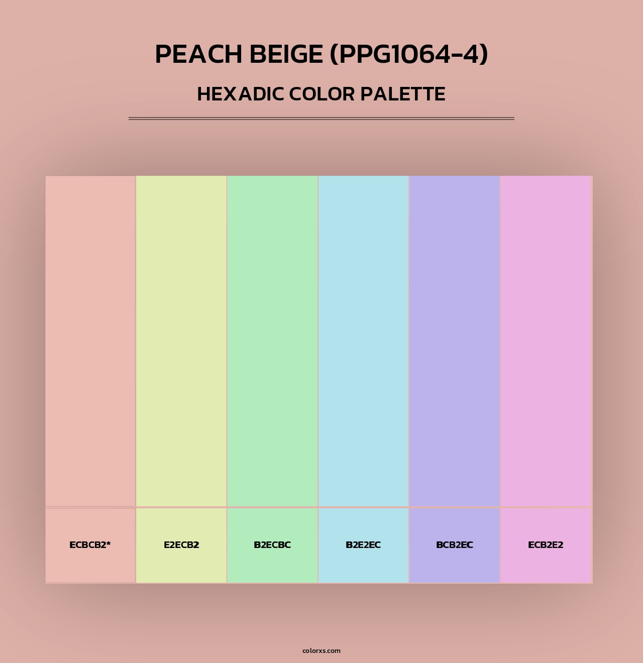 Peach Beige (PPG1064-4) - Hexadic Color Palette