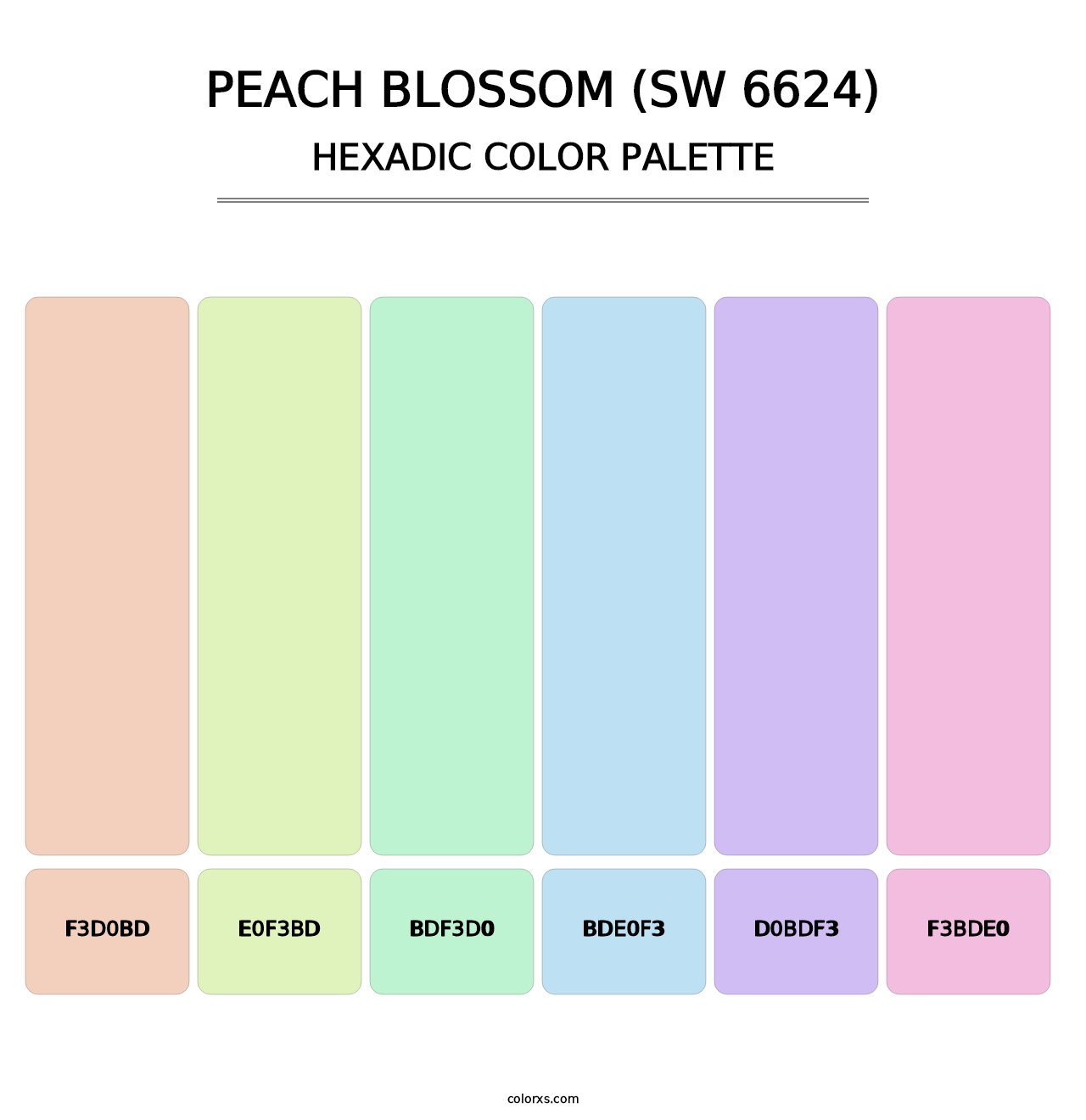 Peach Blossom (SW 6624) - Hexadic Color Palette