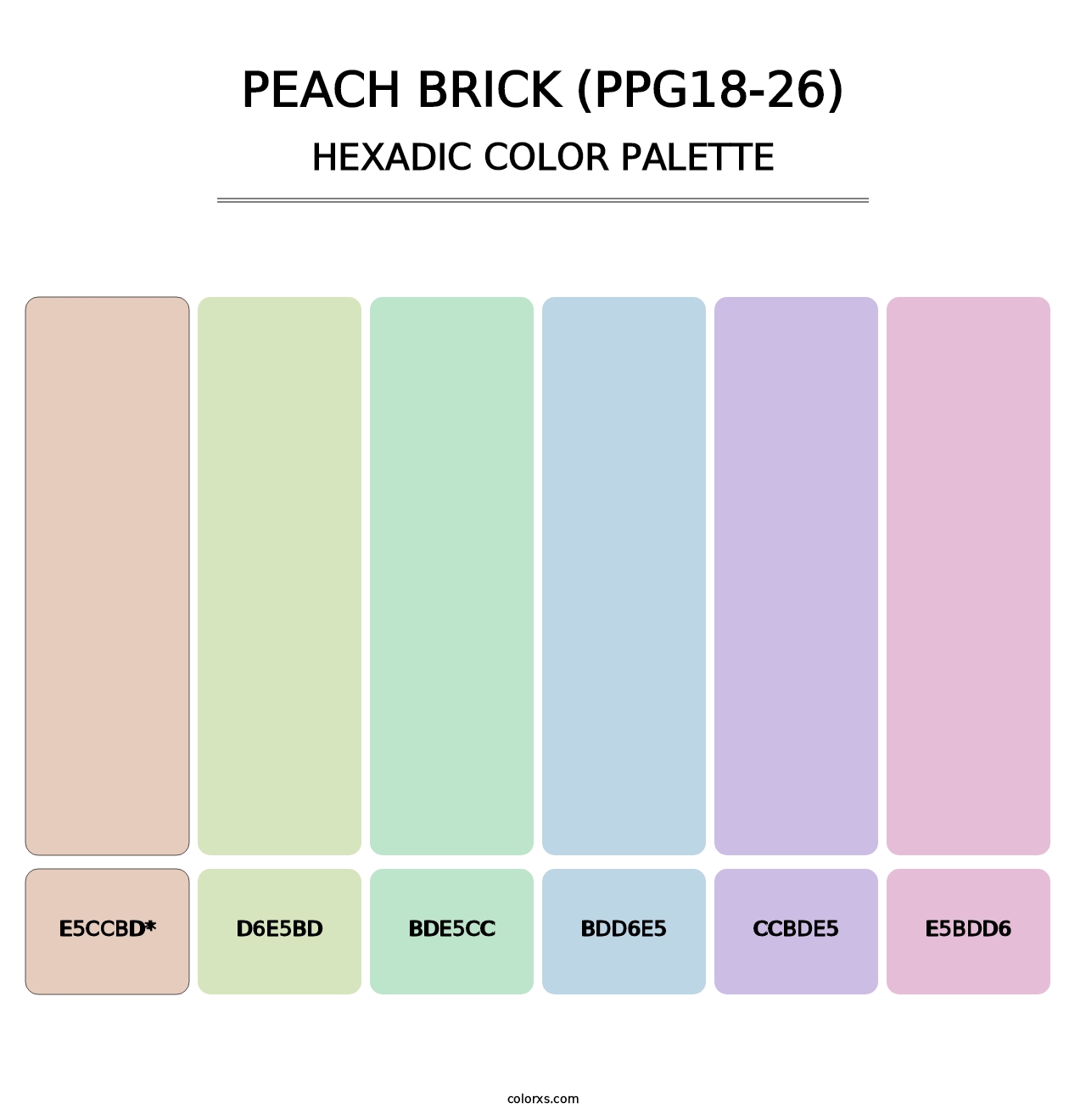 Peach Brick (PPG18-26) - Hexadic Color Palette