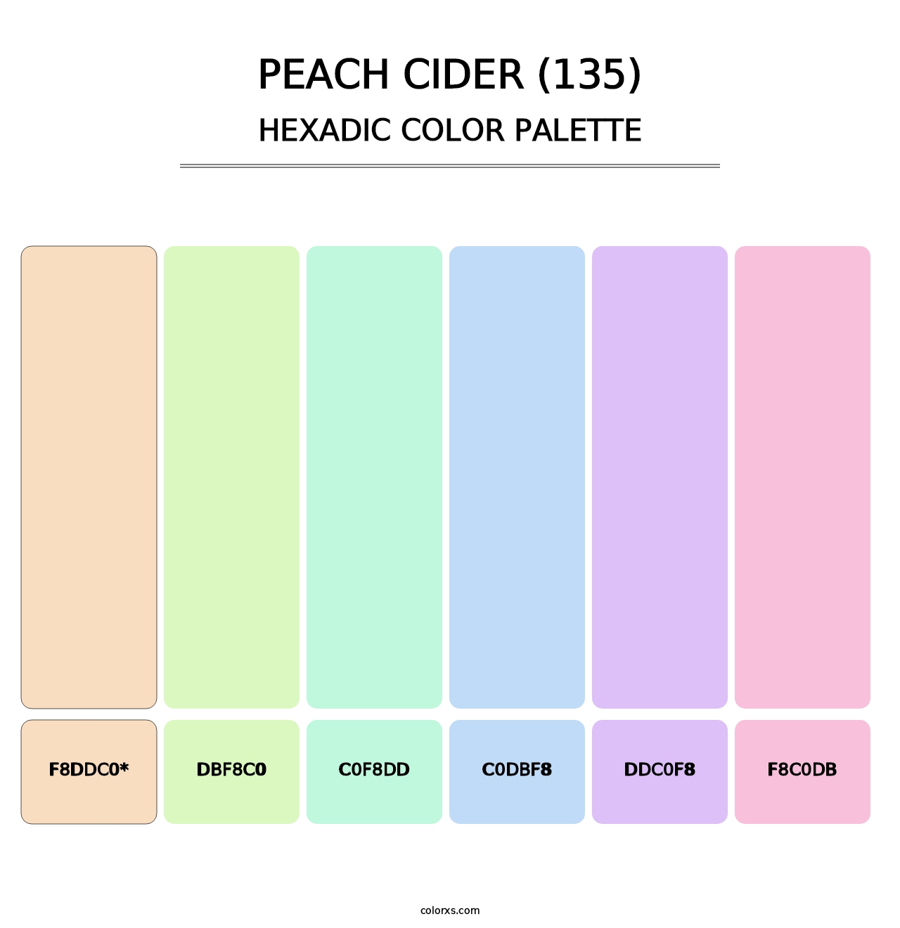 Peach Cider (135) - Hexadic Color Palette