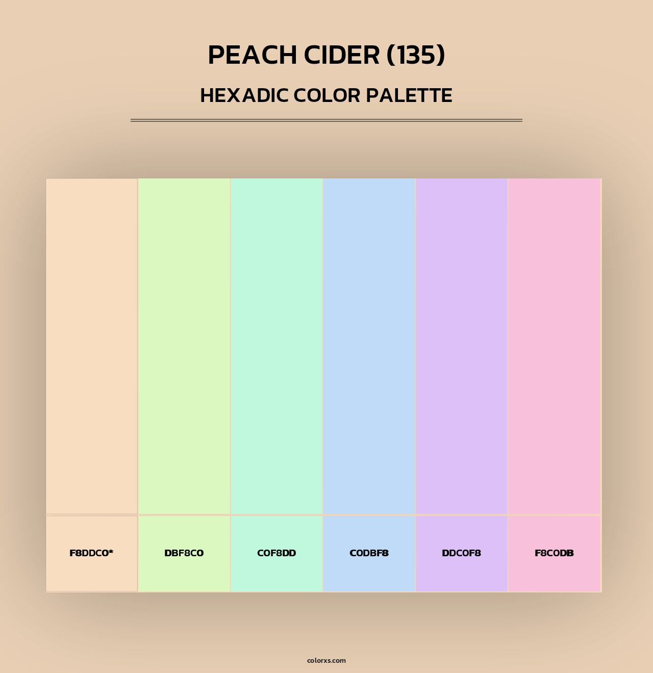 Peach Cider (135) - Hexadic Color Palette