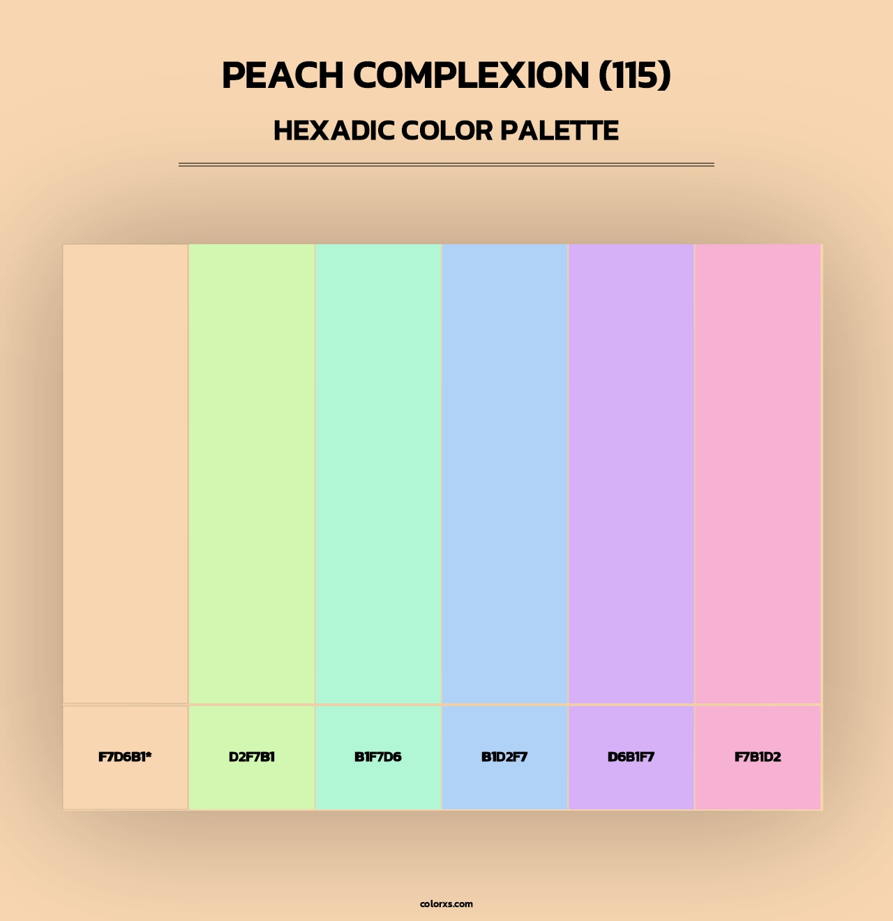 Peach Complexion (115) - Hexadic Color Palette
