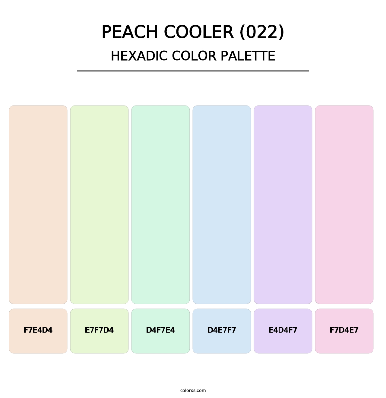 Peach Cooler (022) - Hexadic Color Palette