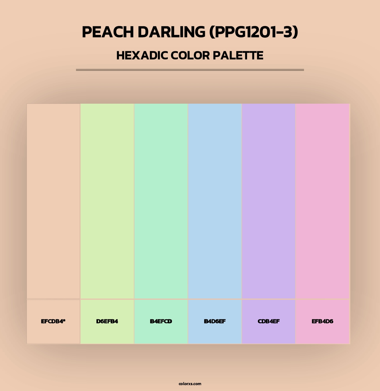 Peach Darling (PPG1201-3) - Hexadic Color Palette
