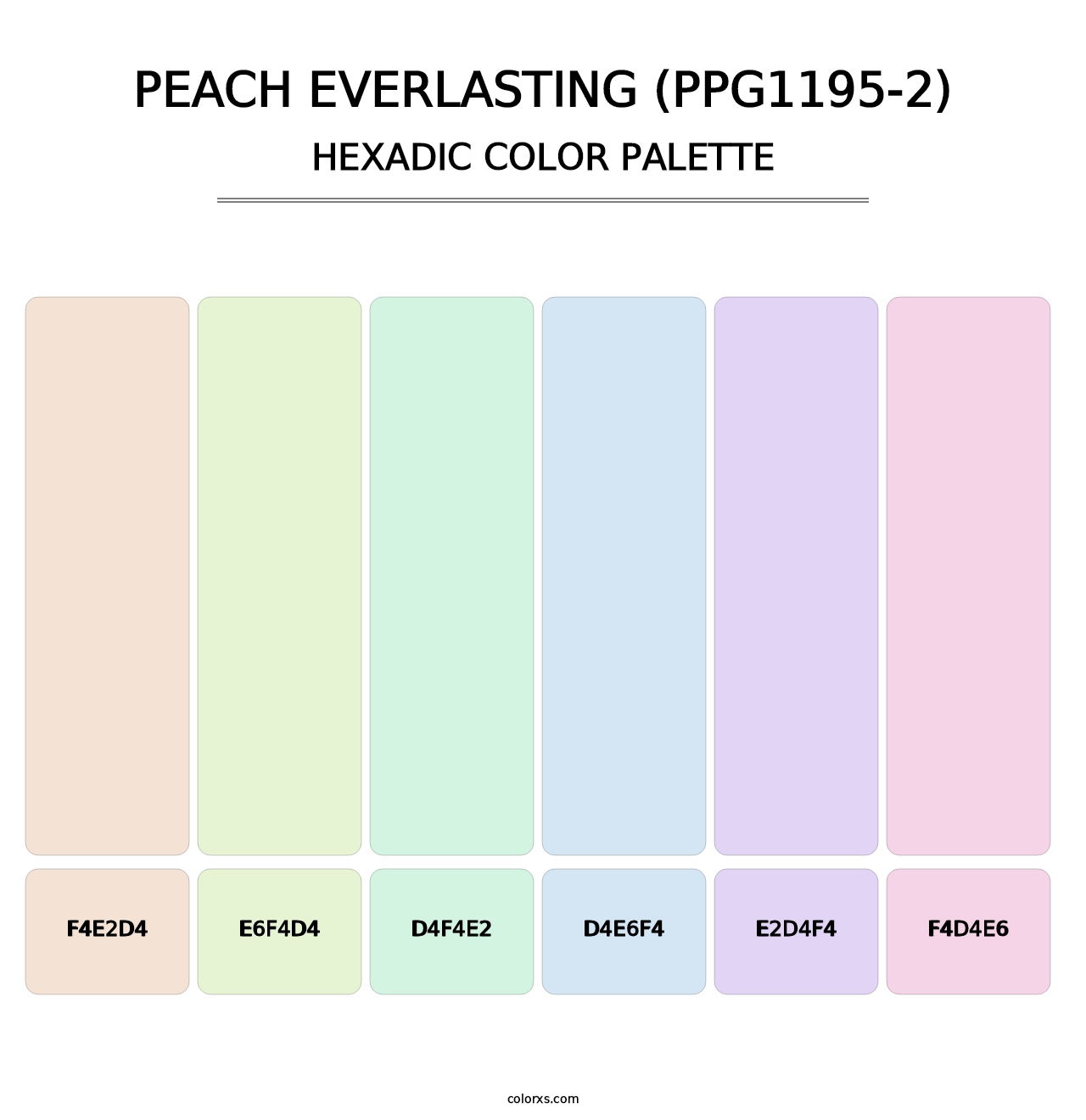 Peach Everlasting (PPG1195-2) - Hexadic Color Palette