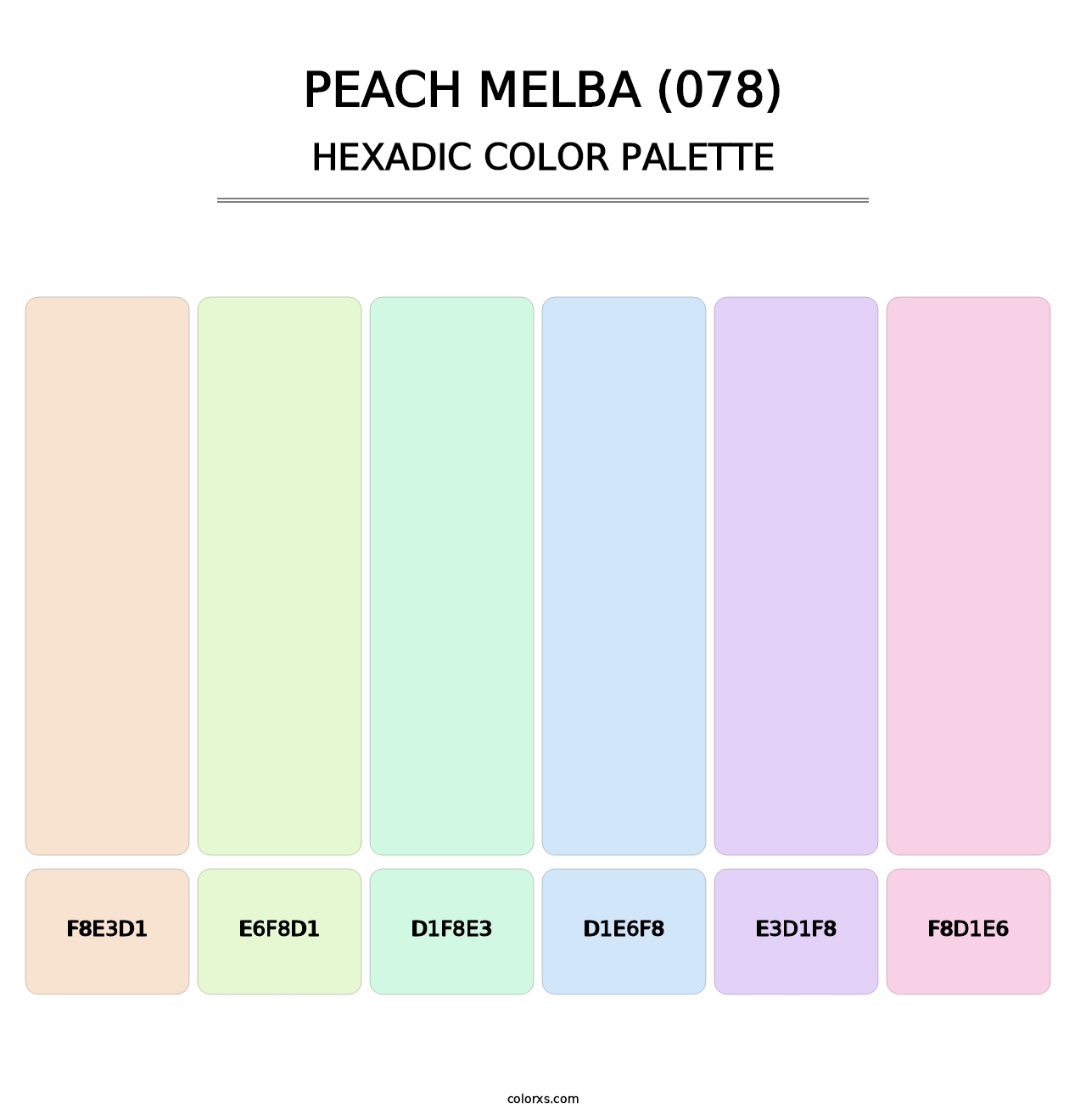 Peach Melba (078) - Hexadic Color Palette