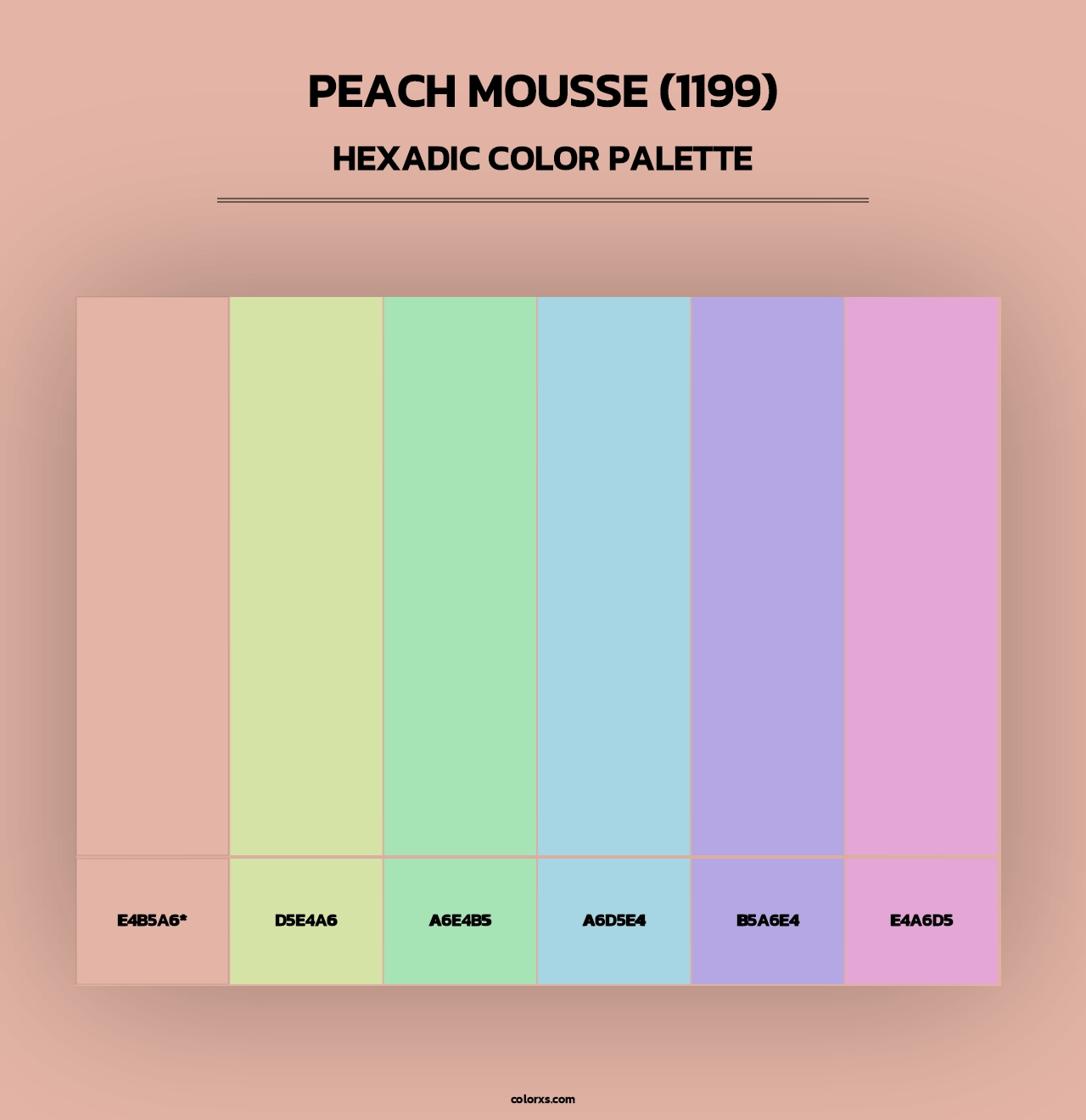 Peach Mousse (1199) - Hexadic Color Palette