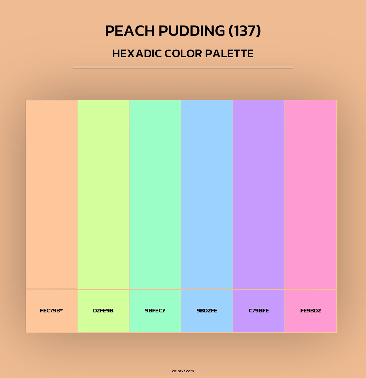 Peach Pudding (137) - Hexadic Color Palette