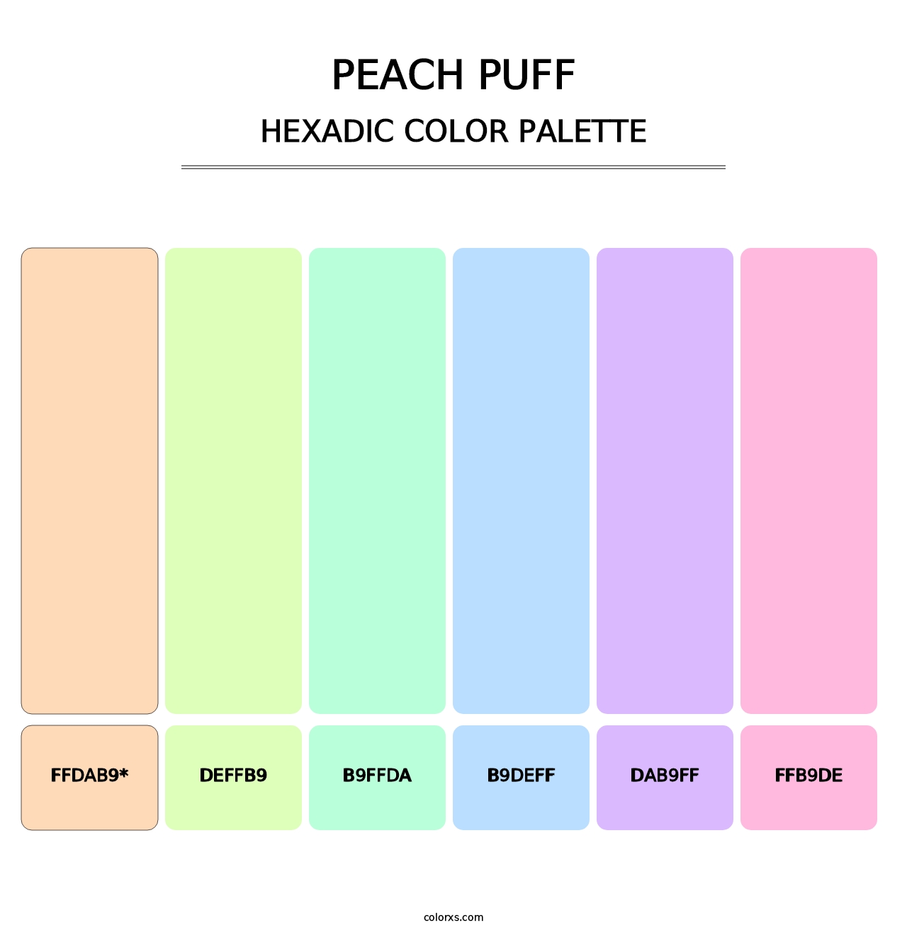 Peach Puff - Hexadic Color Palette