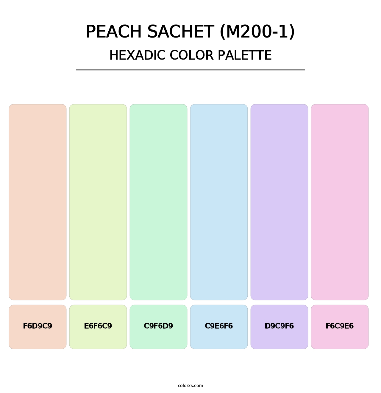 Peach Sachet (M200-1) - Hexadic Color Palette