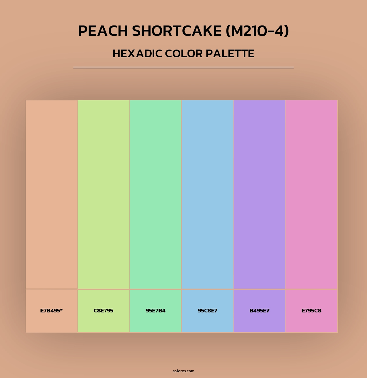Peach Shortcake (M210-4) - Hexadic Color Palette