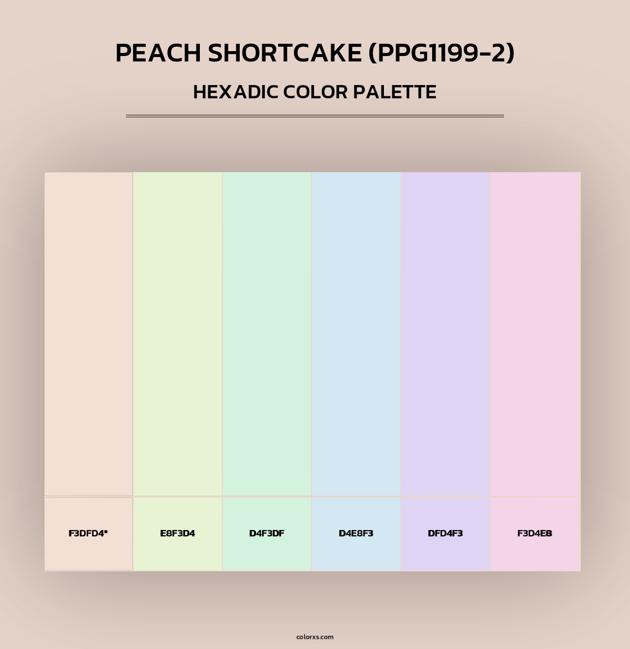 Peach Shortcake (PPG1199-2) - Hexadic Color Palette
