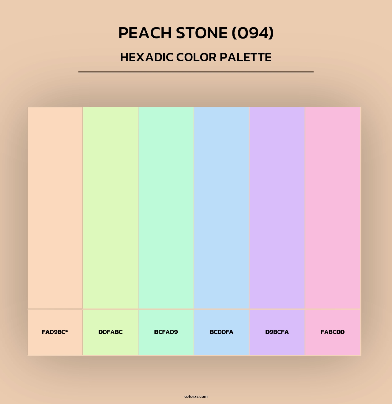 Peach Stone (094) - Hexadic Color Palette