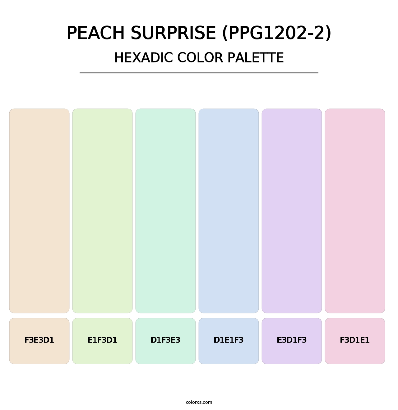 Peach Surprise (PPG1202-2) - Hexadic Color Palette