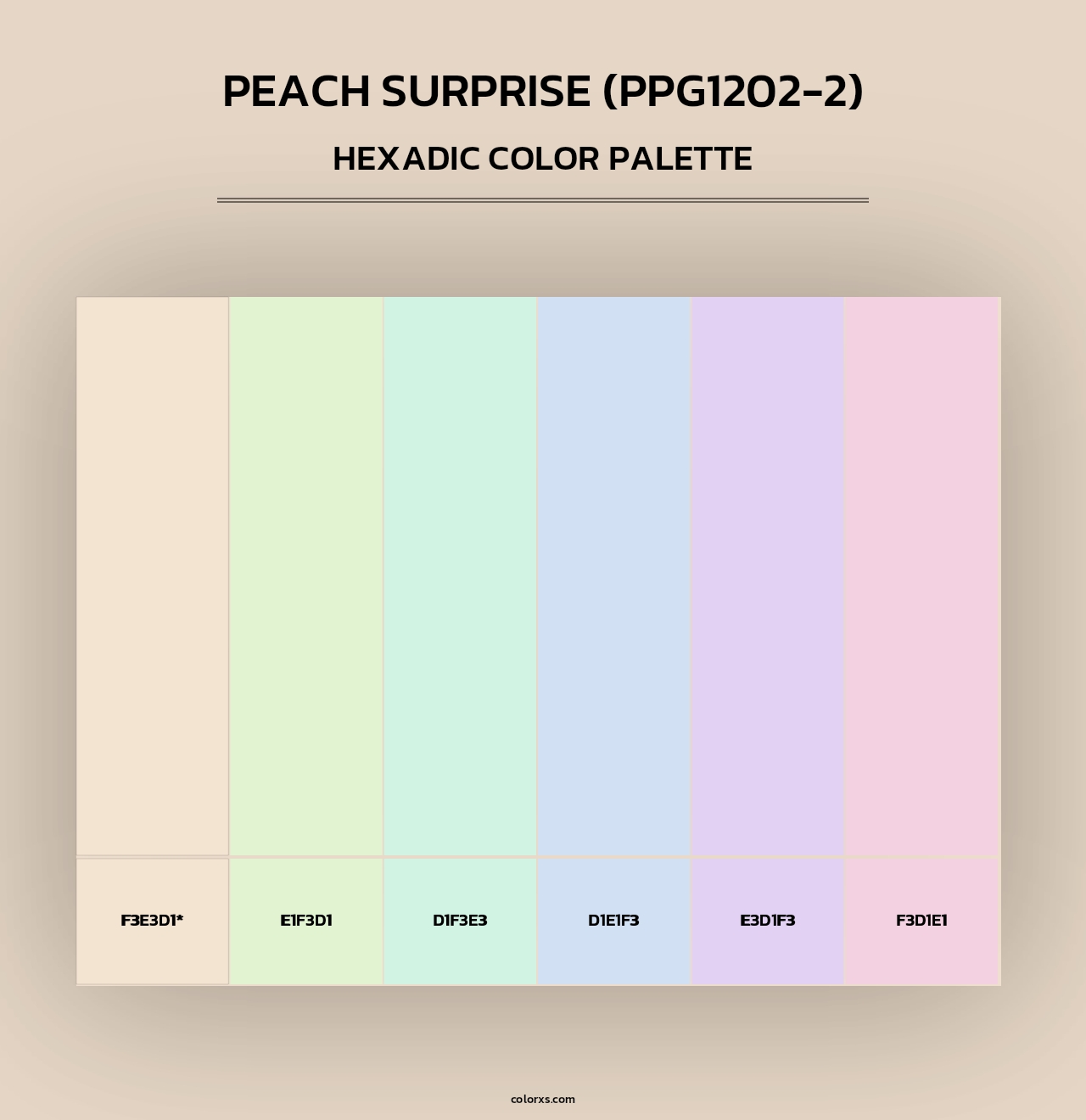 Peach Surprise (PPG1202-2) - Hexadic Color Palette