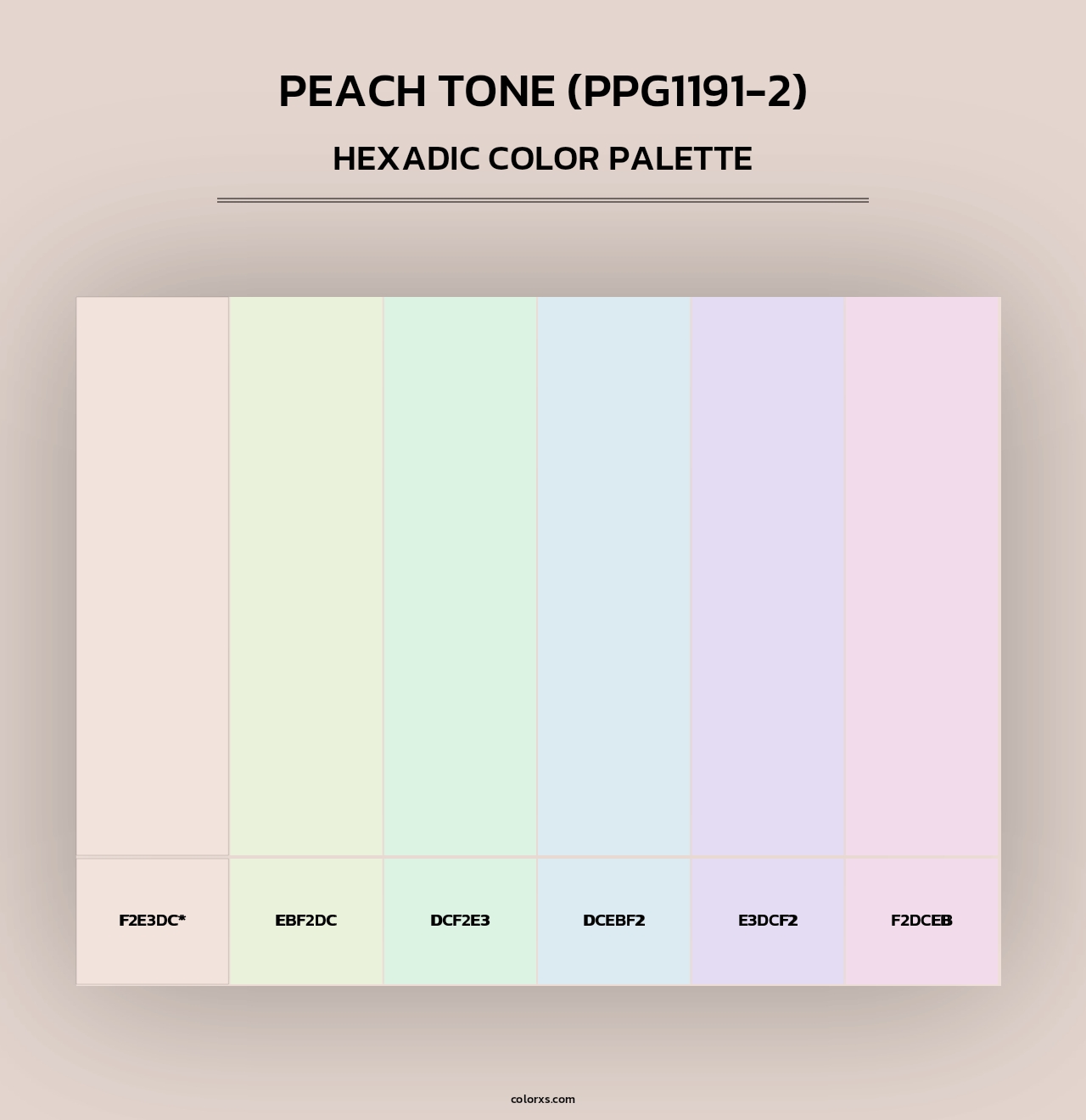Peach Tone (PPG1191-2) - Hexadic Color Palette
