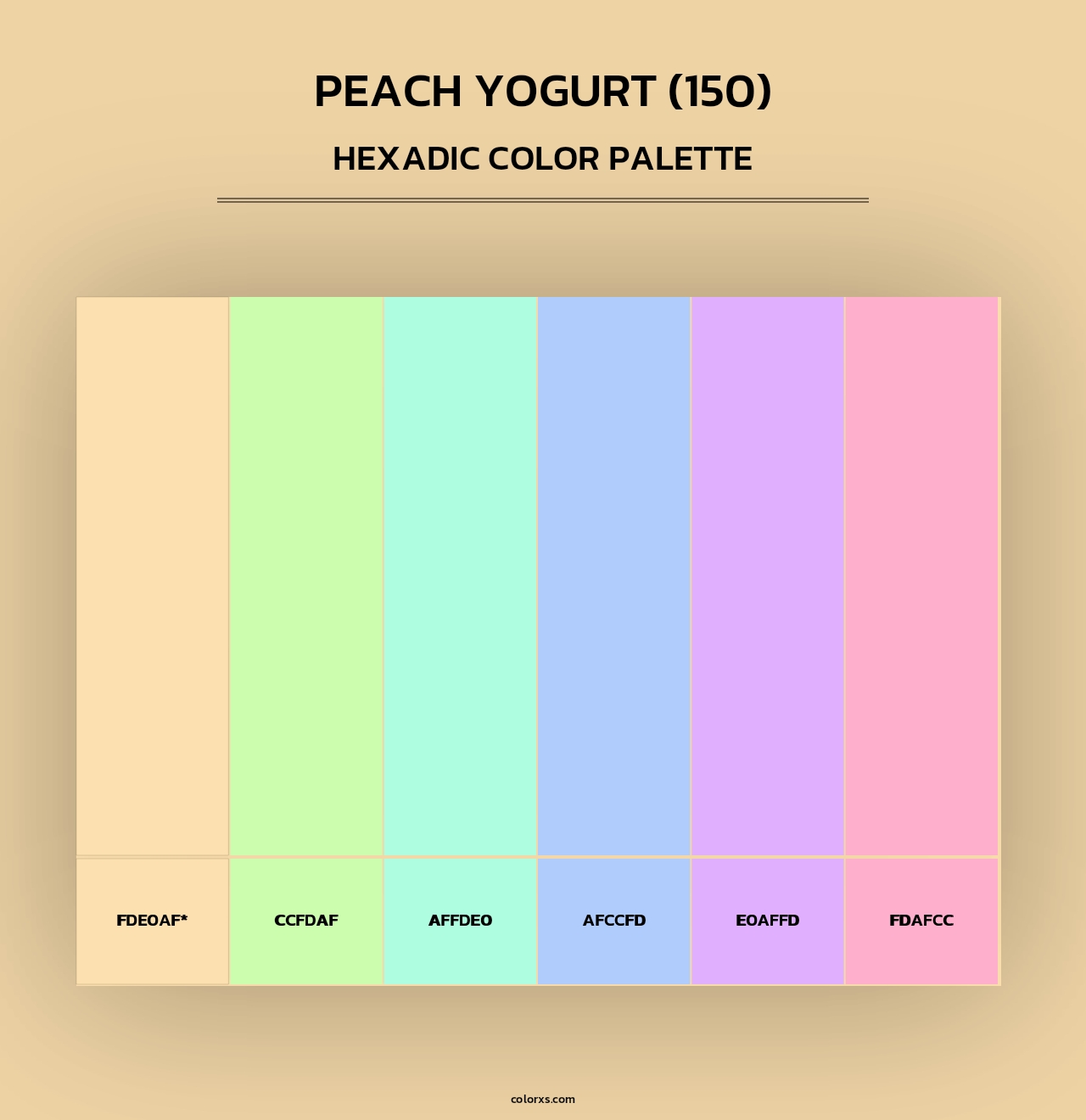 Peach Yogurt (150) - Hexadic Color Palette