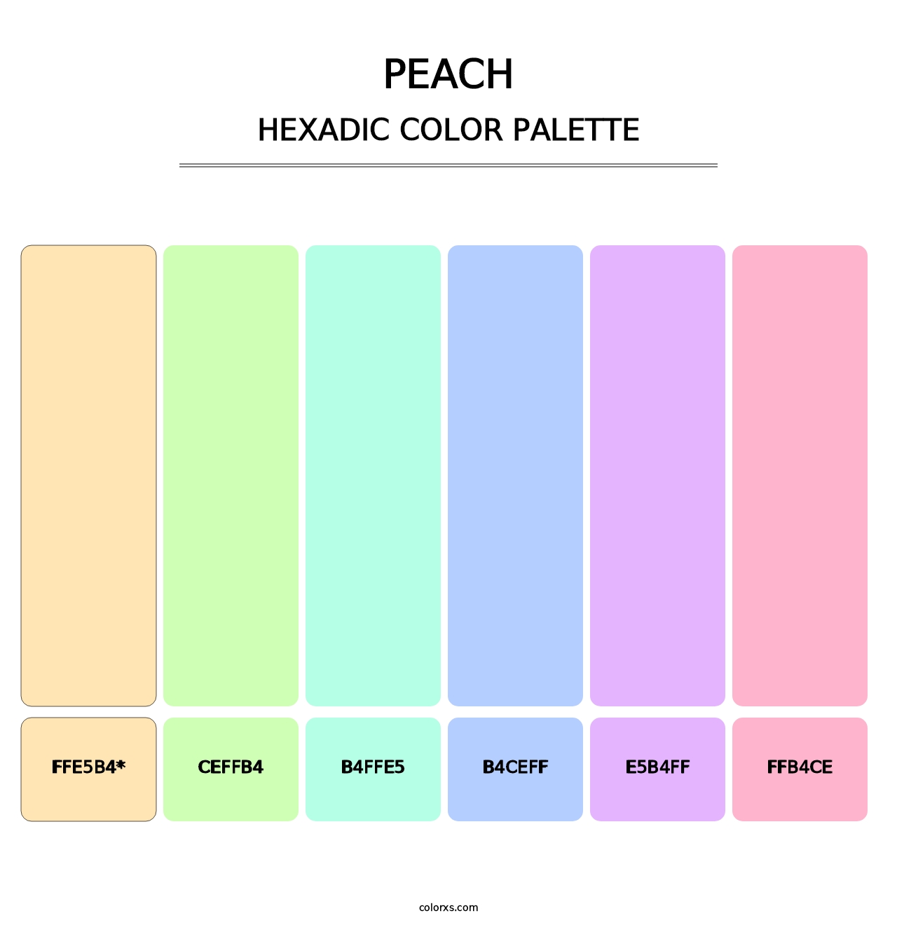 Peach - Hexadic Color Palette