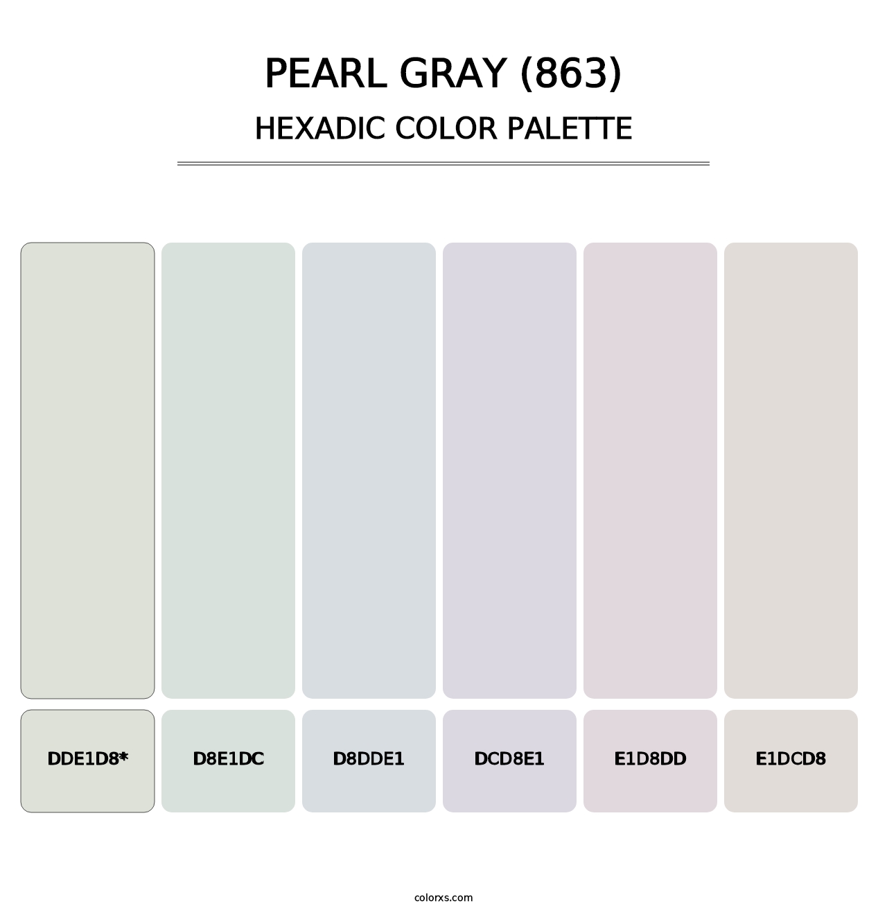 Pearl Gray (863) - Hexadic Color Palette